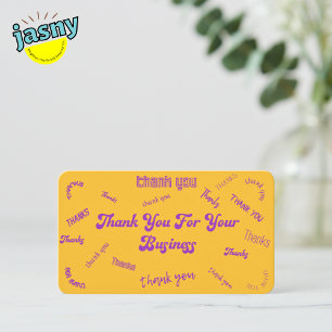 Visita Amarillo / Púrpura "Gracias" Insertar/ Tarjeta de 