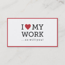 Amo Mi Tarjeta De Negocios De Trabajo