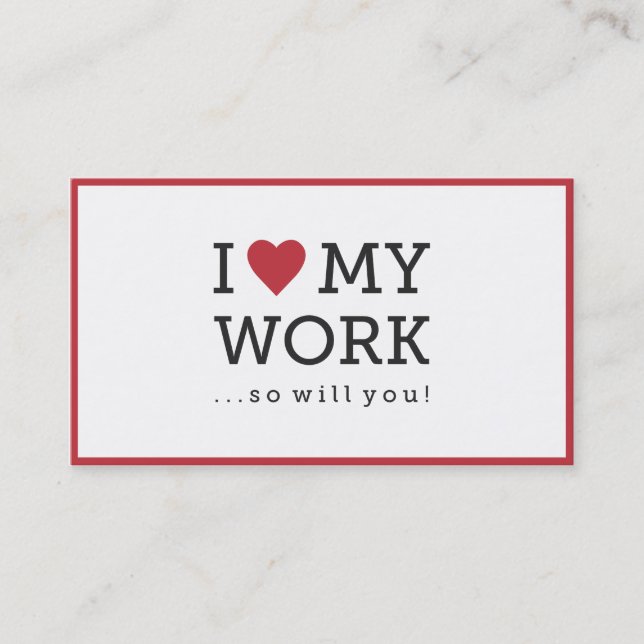 Visita Amo Mi Tarjeta De Negocios De Trabajo (Anverso)