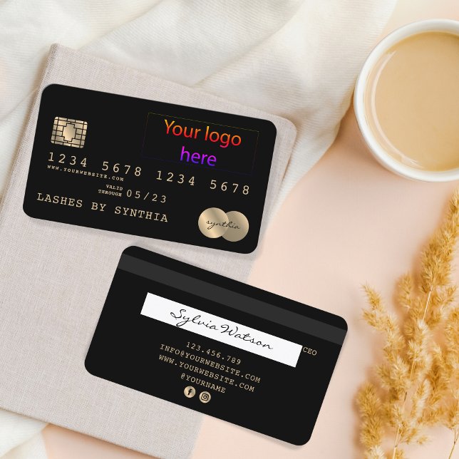 Visita Añadir el estilo de tarjeta de crédito del logotip (Subido por el creador)