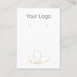 Visita Añadir su tarjeta de visualización Gold Floral Ear