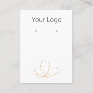 Visita Añadir su tarjeta de visualización Gold Floral Ear