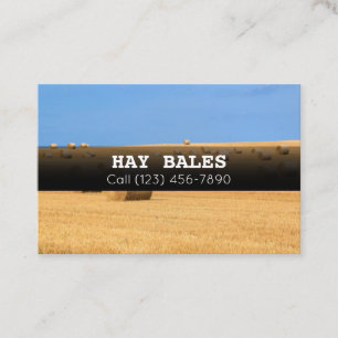 Visita Anunciar Hay Bales Para Vender Tarjeta De Negocio 