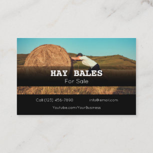 Visita Anunciar Hay Bales Para Vender Tarjeta De Negocio 