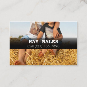 Visita Anunciar Hay Bales Para Vender Tarjeta De Negocio 
