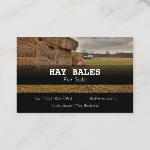 Visita Anunciar Hay Bales Para Vender Tarjeta De Negocio 