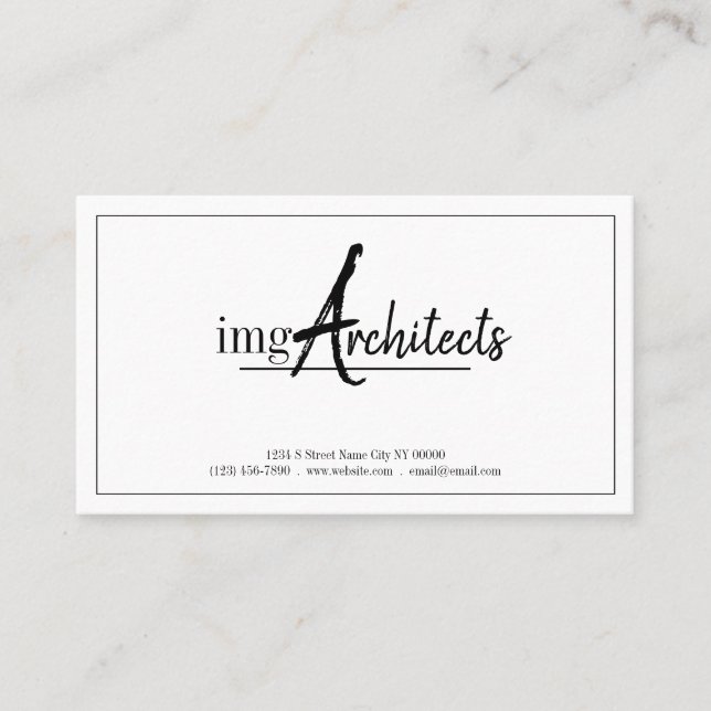 Visita Arquitectos profesionales , Diseño, tarjeta de vis (Anverso)