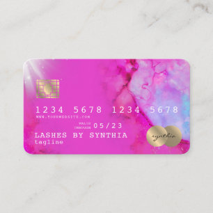 Visita Arte acuático rosa Estilo de tarjeta de crédito Go