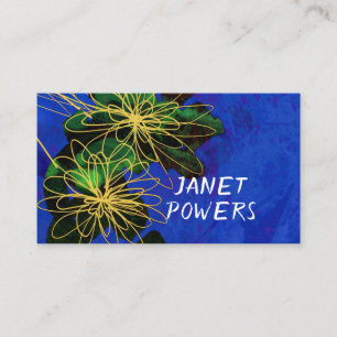Visita arte floral abstracto tarjeta de personalizado mod
