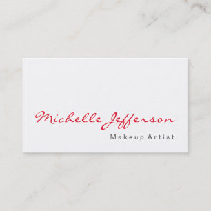 Visita Artista de Maquillaje Caligráfico Tarjeta de Negoc