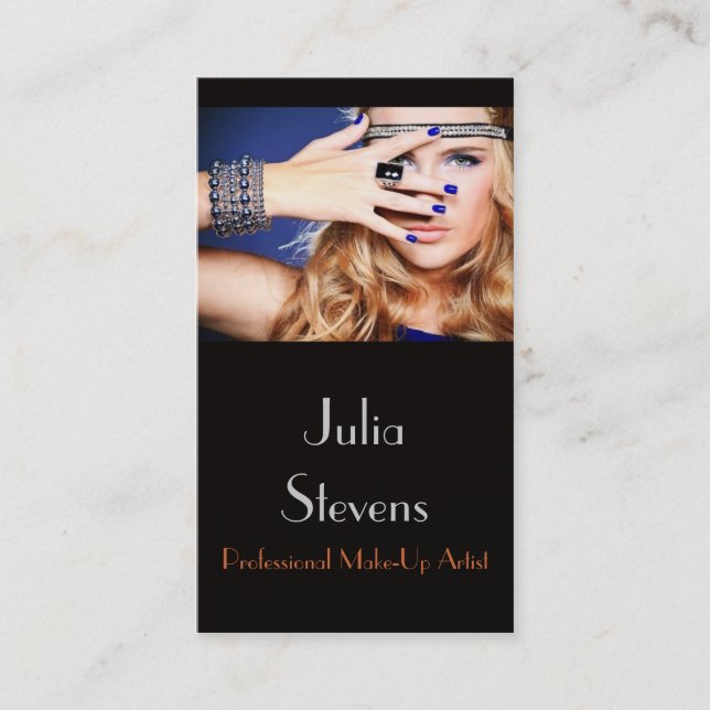 Visita Artista de maquillaje profesional, tarjeta del (Anverso)