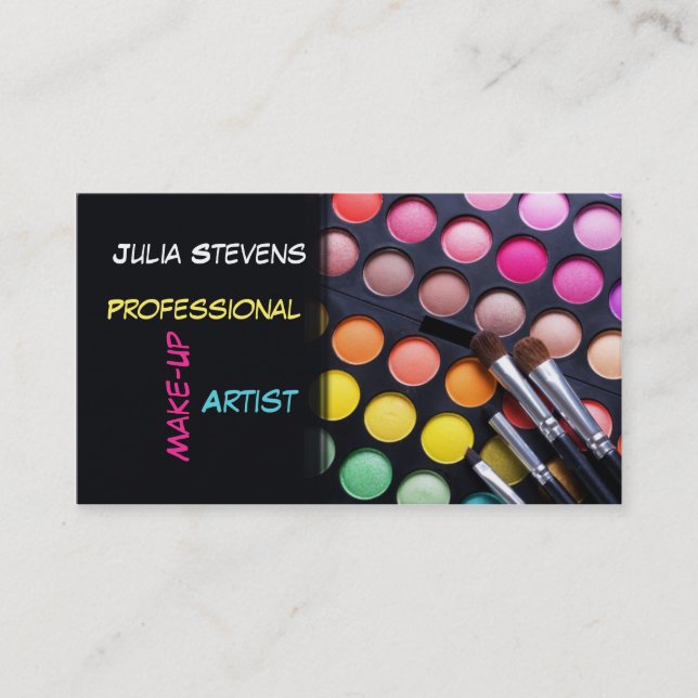 Visita Artista de maquillaje profesional, tarjeta del (Anverso)