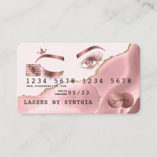 Visita Artista de maquillaje Tarjeta de crédito con estil