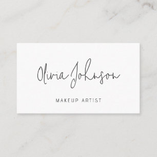 Visita Artista de Maquillaje Tarjeta de Negocio con Letra