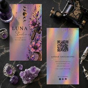 Visita Artista de tatuajes holográficos Tarjeta de lujo I