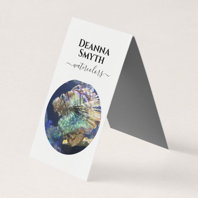 Visita ARTISTAS Tarjeta de presentación plegada de carpas (Anverso)