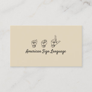 Visita ASL, idioma de Rótulo, traductor, tarjeta de pres