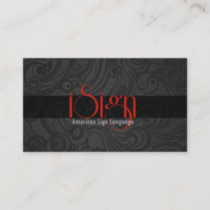 Visita ASL, idioma de Rótulo, traductor, tarjeta de prese