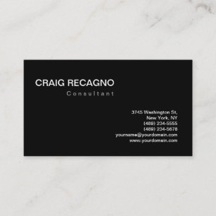 Visita Atractiva tarjeta de presentación en blanco y negr
