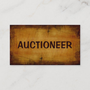 Visita Auctioneer Antiguo Tarjeta de Negocios