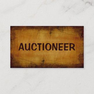 Visita Auctioneer Antiguo Tarjeta de Negocios