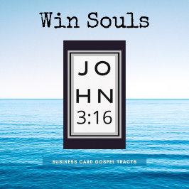 Visita Audaz tarjeta de negocios Black John 3:16 Gospel T