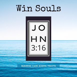 Visita Audaz tarjeta de negocios Black John 3:16 Gospel T