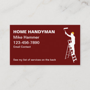 Visita Audaz tarjeta de negocios Masculina Handyman moder