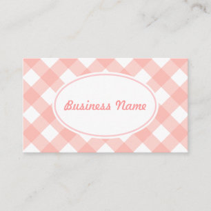 Visita Audaz tarjeta de presentación Rosa Gingham