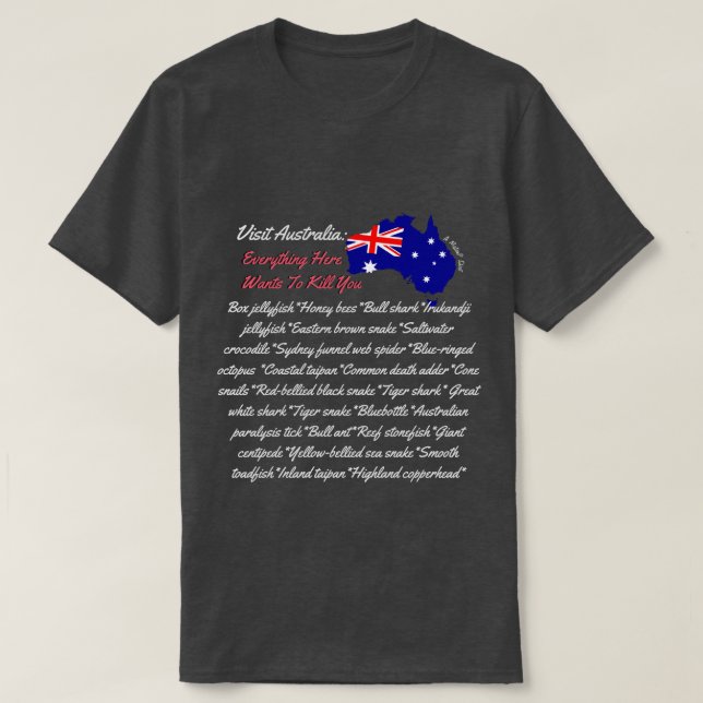 Visita Australia - Una camiseta MisterP (Diseño del anverso)