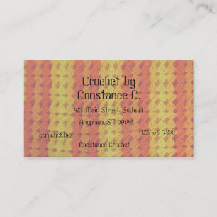 Visita Autobús. Tarjeta - Naranja y crochet de franja am