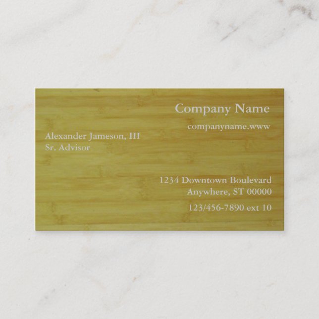 Visita Autobús. Tarjeta - tableros de bambú (Anverso)