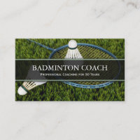 Badminton Raquet - Tarjeta de presentación para en