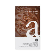 Baker Bold Monograma Chocolate Textura tarjeta de 