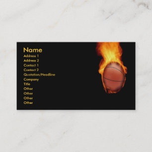 Visita Baloncesto Con Tarjeta De Negocios De Fuego