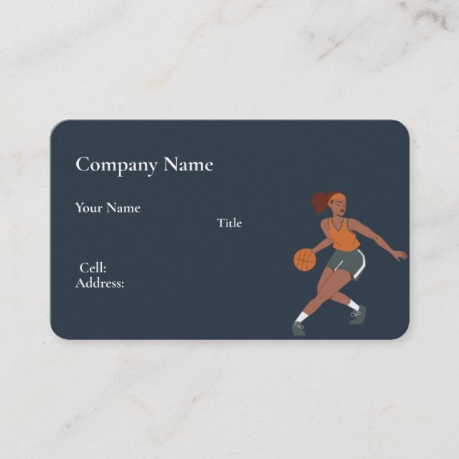 Visita Baloncesto de la tarjeta de presentación básica bl (Anverso)