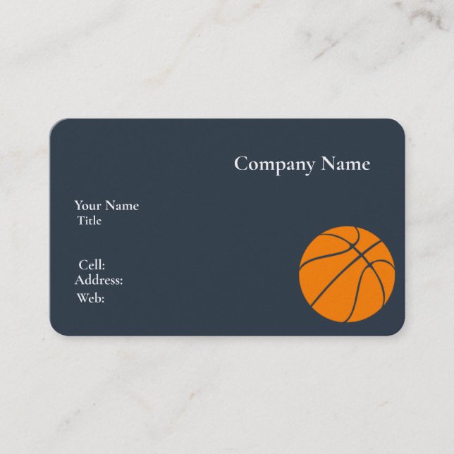 Visita Baloncesto de la tarjeta de presentación básica bl (Anverso)