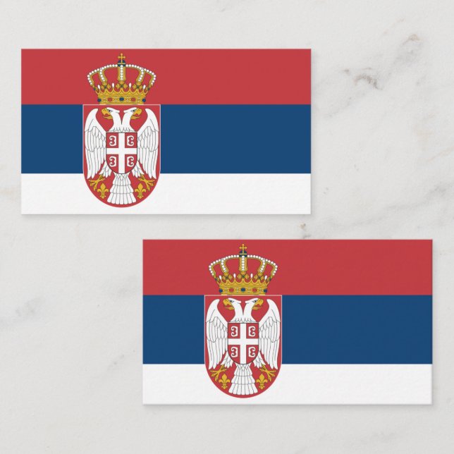 Visita Bandera de Serbia Tarjeta de Negocios (Anverso / Reverso)