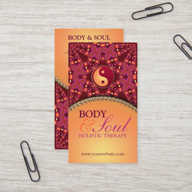 Visita Batik moderno Nueva era Tarjeta de Negocio holísti (Anverso/Reverso In Situ)