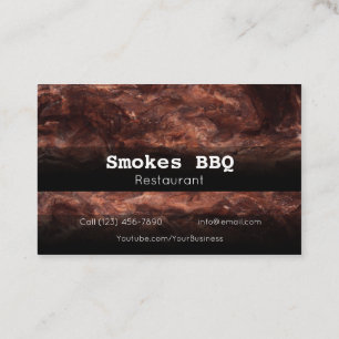 Visita BBQ Restaurant Grill Smoke Empresa Tarjeta de Nego