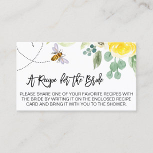 Visita Bee Floral Bring Receta Tarjeta de Ducha de Novia