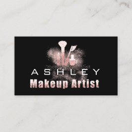 Visita Belleza maquillaje Artista Tarjeta de cita Rosa Gr