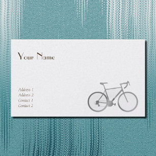 Visita Bicicleta plateada de aspecto elegante en tarjeta 