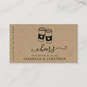 Visita Billete para bebidas, tarjeta de presentación grat