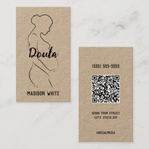 Visita 🤰 Birmania Doula Personalizado QR Tarjeta de pres