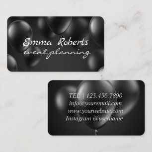Visita Black Balloons Event Fiesta Planning tarjeta de pr