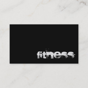 Visita Black Gray Trendy Fitness Sport Tarjeta de negocio
