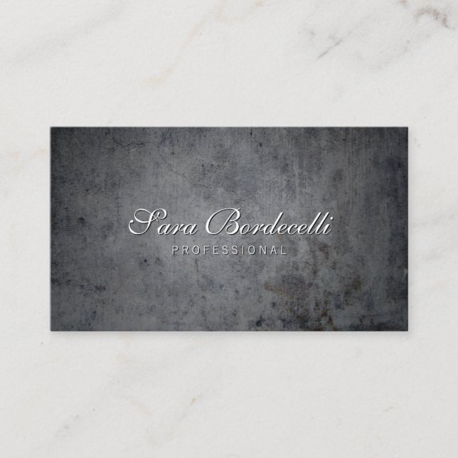 Visita Black Grunge Background Professional tarjeta de vi (Anverso)