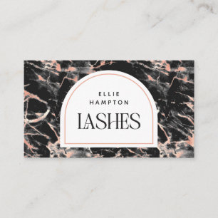 Visita Black Pink Marble Arch Beauty Lashes Tarjeta de Ne