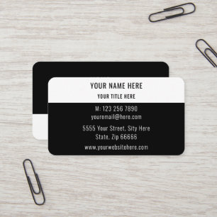 Visita Black White Personaliza tu tarjeta de presentación